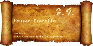 Hauzer Izabella névjegykártya